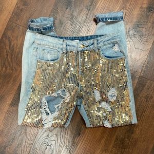 Litz sequin jeans